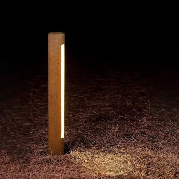 outdoor light fixture bollard lights in corten