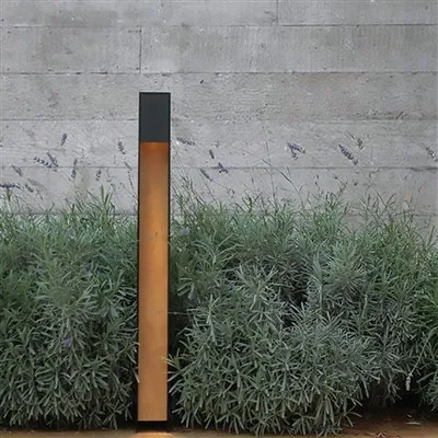Golau Bolard Rusty Corten LED